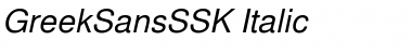 Download GreekSansSSK Font