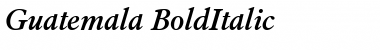 Download Guatemala BoldItalic Font