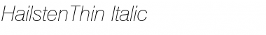 Download HailstenThin Italic Font
