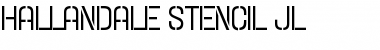 Download Hallandale Stencil JL Regular Font
