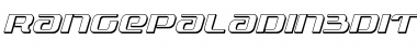 Download Range Paladin 3D Italic Font