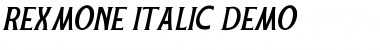 Download Rexmone DEMO Italic Font