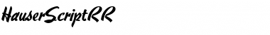 Download HauserScriptRR Font Download HauserScriptRR Font