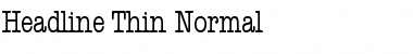 Download Headline Thin Font