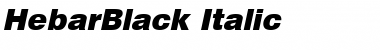 Download HebarBlack Italic Font