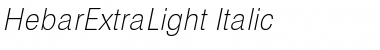 Download HebarExtraLight Italic Font