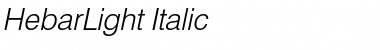 Download HebarLight Italic Font