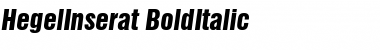 Download HegelInserat BoldItalic Font
