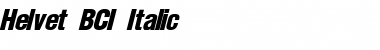 Download Helvet BCI Italic Font