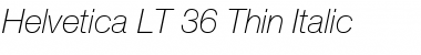 Download HelveticaNeue LT 36 ThinIt Regular Font