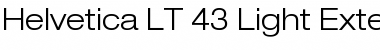 Download HelveticaNeue LT 43 LightEx Regular Font