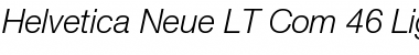 Download Helvetica Neue LT Com 46 Light Italic Font