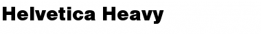 Download Helvetica-Heavy Regular Font