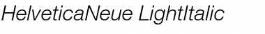 Download HelveticaNeue LightItalic Font