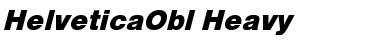 Download HelveticaObl-Heavy Regular Font