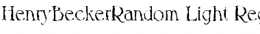 Download HenryBeckerRandom-Light Regular Font