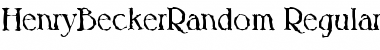 Download HenryBeckerRandom Font