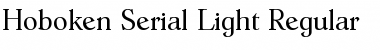 Download Hoboken-Serial-Light Regular Font