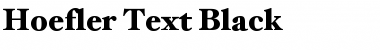 Download Hoefler Text Black Font