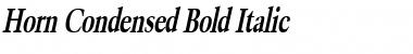 Download Horn Condensed Bold Italic Font