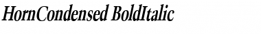 Download HornCondensed BoldItalic Font