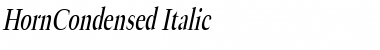 Download HornCondensed Italic Font