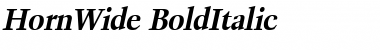 Download HornWide BoldItalic Font