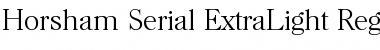 Download Horsham-Serial-ExtraLight Regular Font
