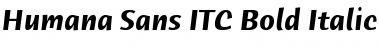 Download Humana Sans ITC Bold Italic Font