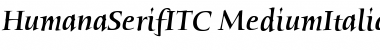 Download HumanaSerifITC-Medium MediumItalic Font