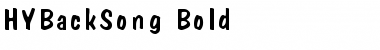Download HYBackSong-Bold Regular Font