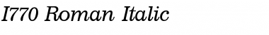 Download I770-Roman Font