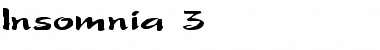 Download Insomnia 3 Font Download Insomnia 3 Font