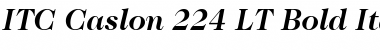 Download Caslon 224 LT Medium Bold Italic Font