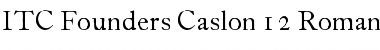 Download FCaslon 12 ITC Font