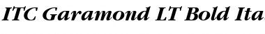 Download Garamond LT Bold Italic Font