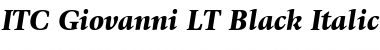 Download Giovanni LT Black Italic Font