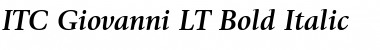 Download Giovanni LT Book Bold Italic Font