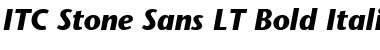Download StoneSans LT Bold Italic Font