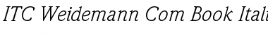 Download ITC Weidemann Com Font