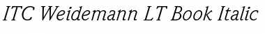 Download Weidemann LT Book Font