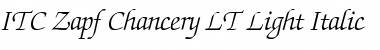 Download ZapfChancery LT Light Italic Font