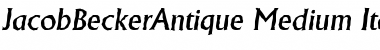 Download JacobBeckerAntique-Medium Italic Font