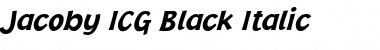 Download Jacoby ICG Black Italic Font