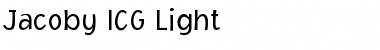 Download Jacoby ICG Light Regular Font