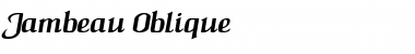 Download Jambeau Oblique Font
