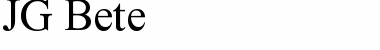 Download JG Bete Font Download JG Bete Font