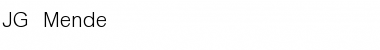Download JG Mende Font Download JG Mende Font
