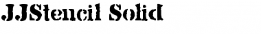 Download JJStencil Solid Regular Font