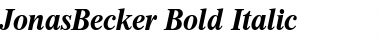 Download JonasBecker Bold Italic Font